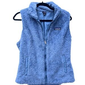 Patagonia women’s Los Gatos fleece full zip vest jacket medium m blue